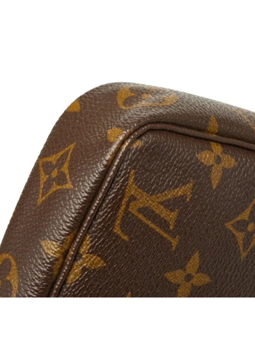 Louis Vuitton Monogram Pochette Soir Shoulder Bag Brown Leather